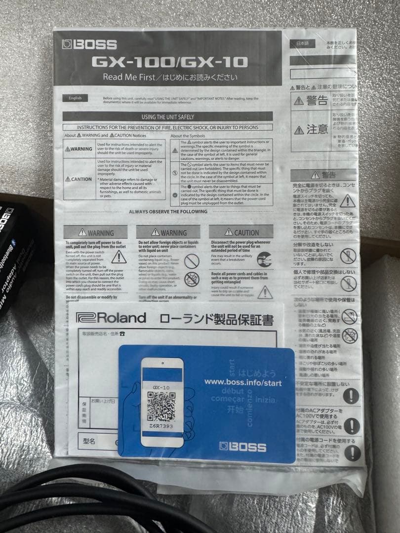 BOSS GX-10 マルチエフェクター Bluetoothアダプター 付き