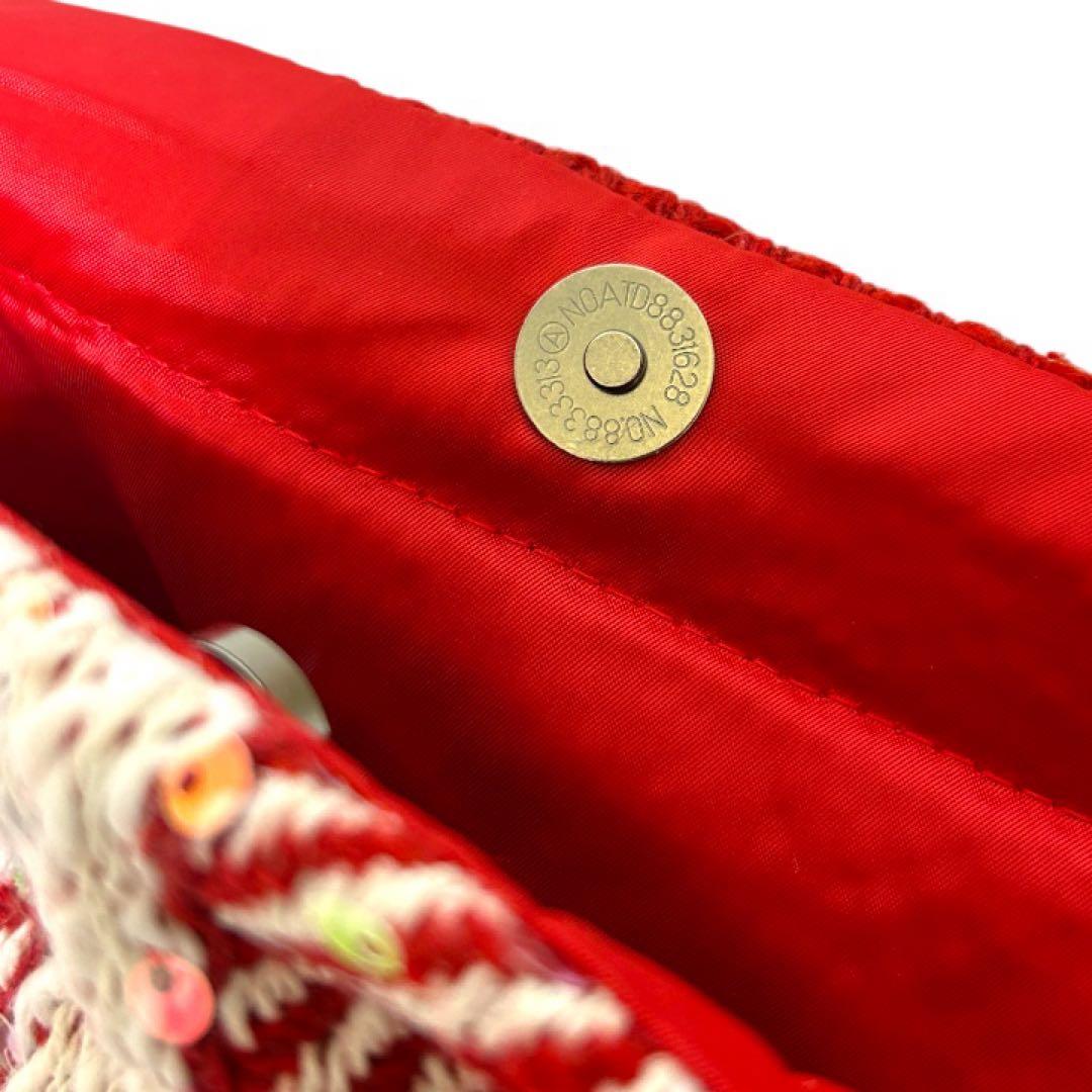 希少 CHANEL シャネル ツイード トートバッグ ノベルティ スパンコール