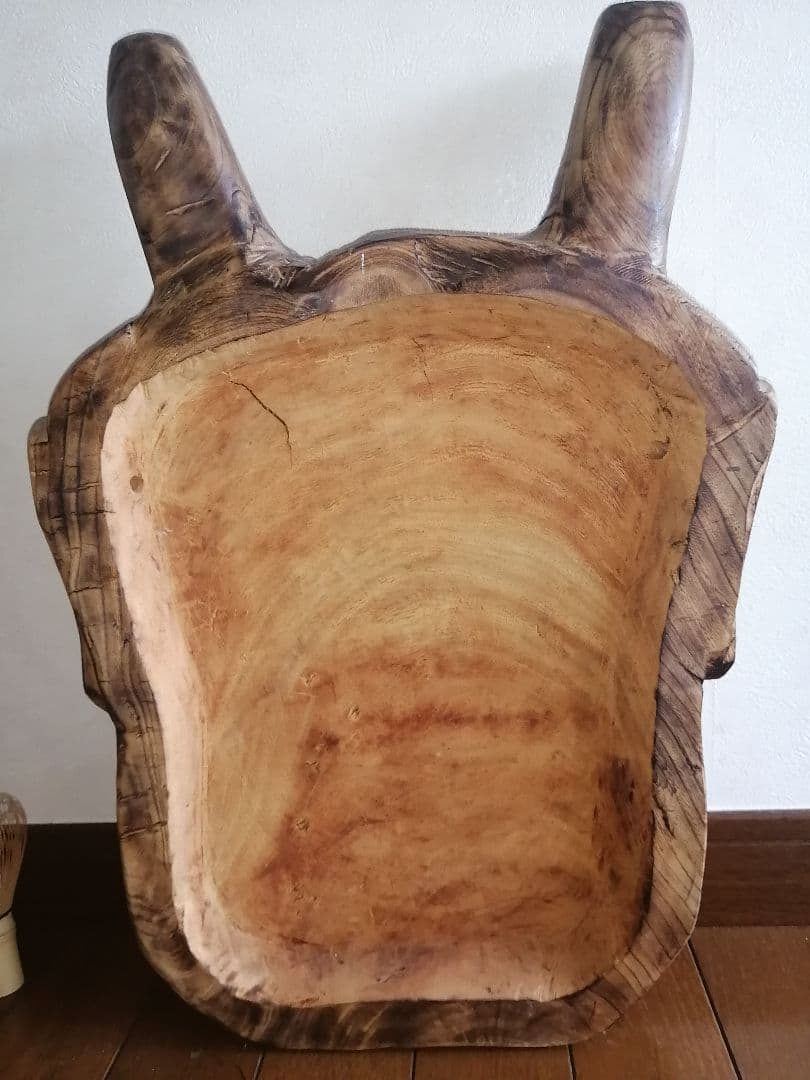 木彫 一刀彫り 鬼 鬼面 5.7kg