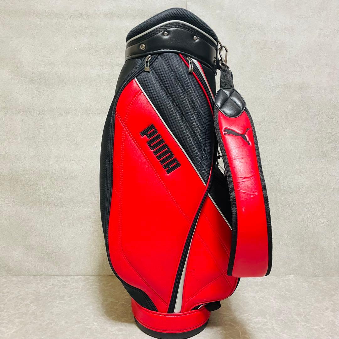PUMA プーマ キャディバッグ ゴルフバッグ レッド ブラック 人気 スポーツ