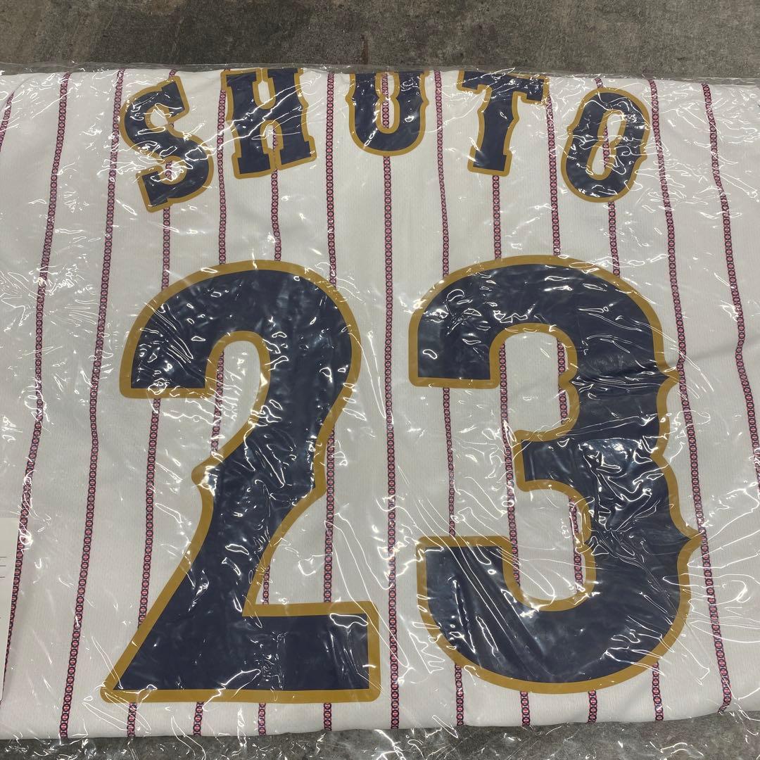 周東　SHUTO 23 レプリカユニフォーム　L ソフトバンクホークス