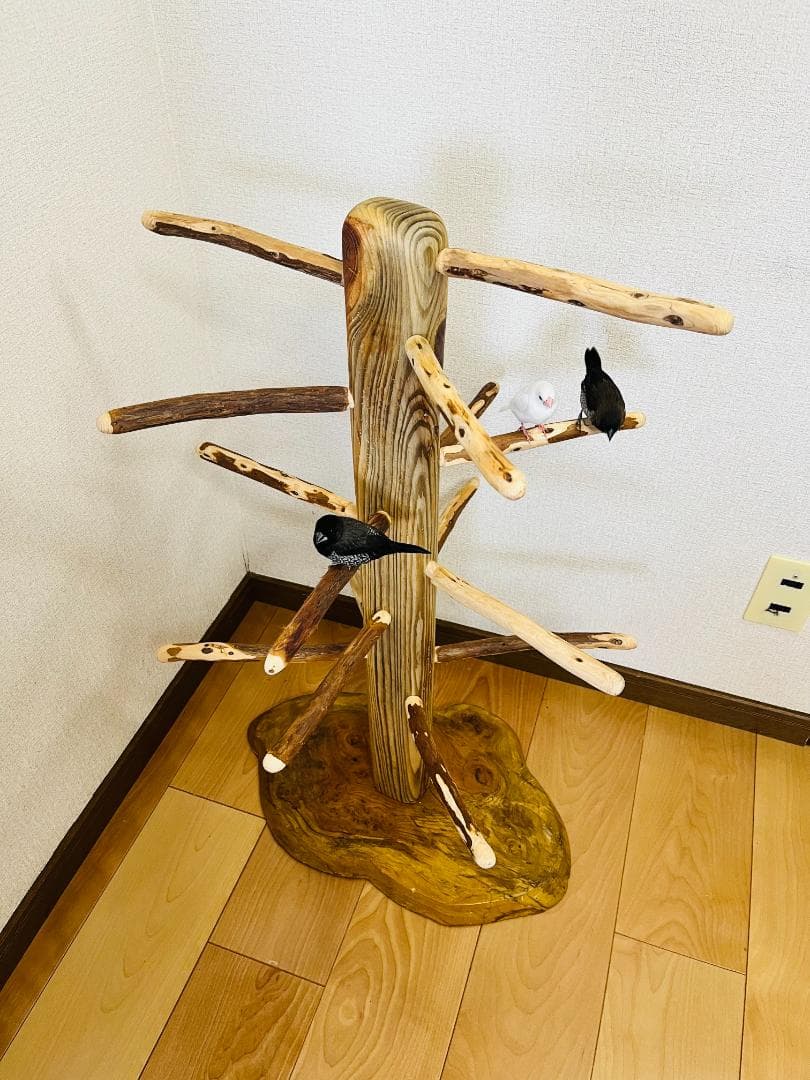 【中型鳥用】螺旋状♪ビビリさんにもすぃすぃ登れるバードスタンド