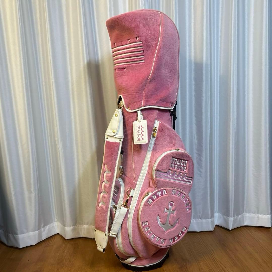 ムータマリンゴルフ　エコファー　キャディバッグ　ピンク