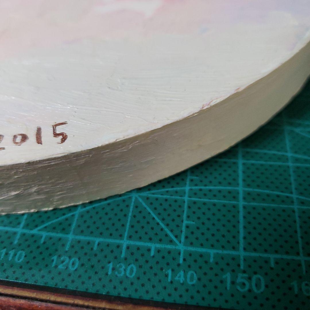 進川桜子　眠れるリボン　2015　丸形　アートパネル