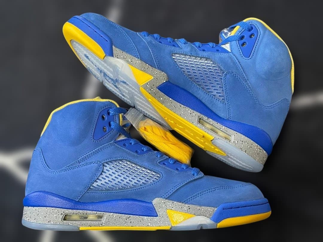 Air Jordan 5 青/黄色 シューズ(男性用)