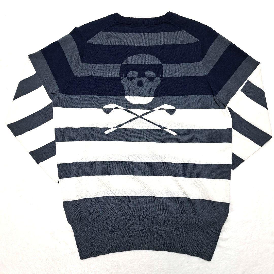 MARK & LONA GOLF メンズ Vネックニット カラフルボーダー M