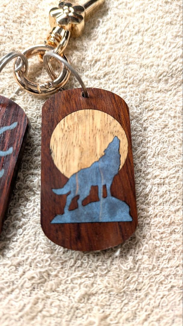 金杢犀　ドッグタグ　青い狼セット