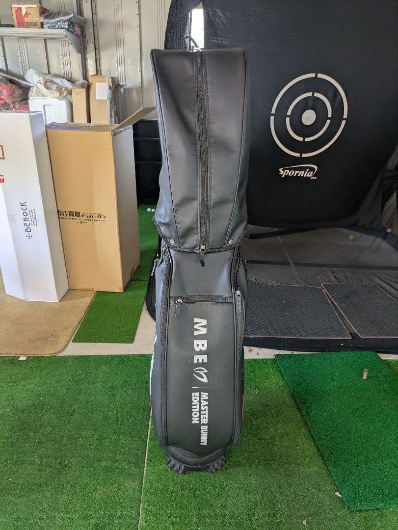 マスターバーニー キャディバッグ ブラック 9インチ 原英莉花プロ サイン入り