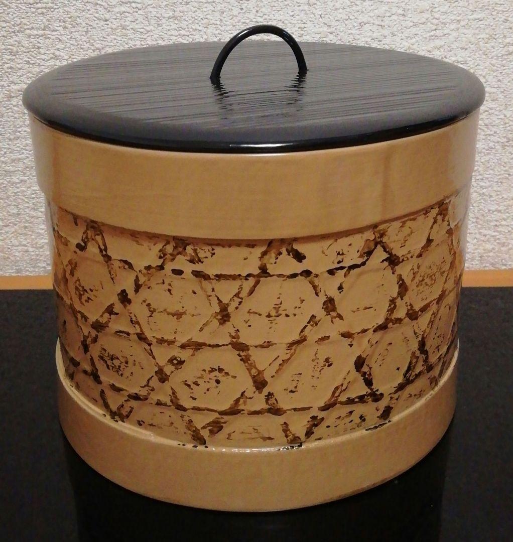 新山閑斎作　漆桶　水指　共箱　茶道具