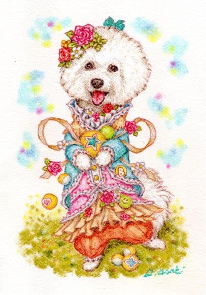 フォロワー様は価格から10％OFF【ペット画オーダー制作（A5用紙　１匹描き）】