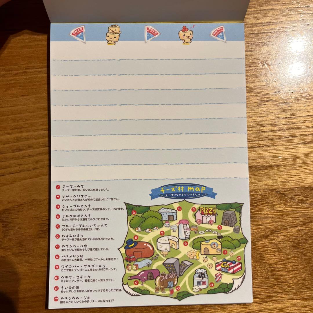 平成レトロ　メモ帳　サンエックス　チーズ一家　チーズ百科