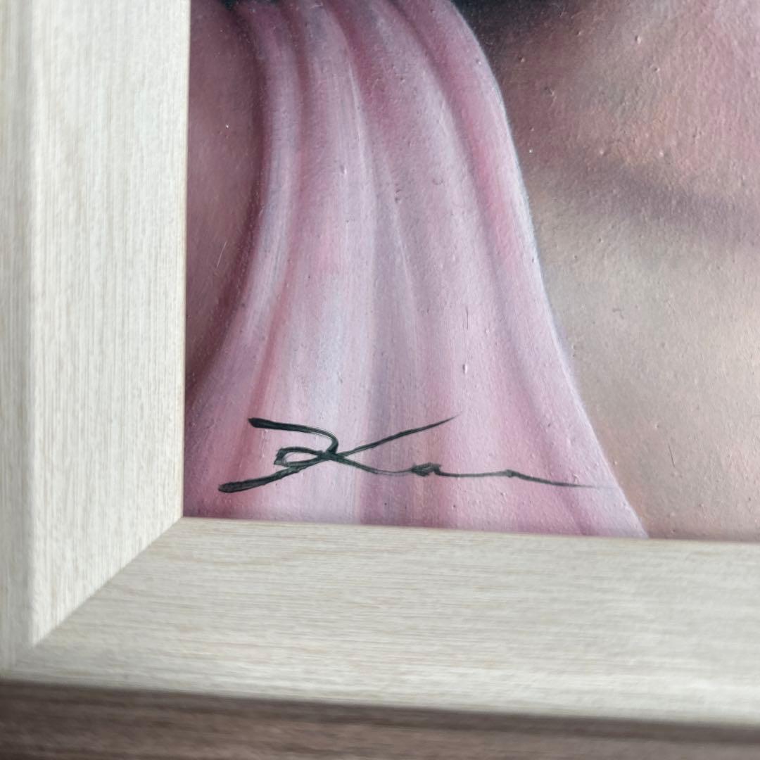 絵画　油彩画　少女　茅原佳介　「K A O」