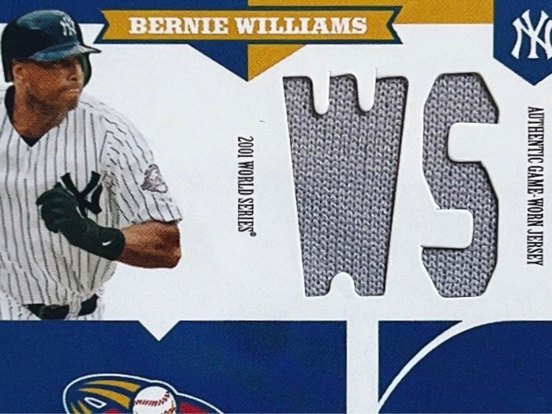 ジョンソン/ウィリアムス 2001年 ワールドシリーズ 実使用メモラビリアカード