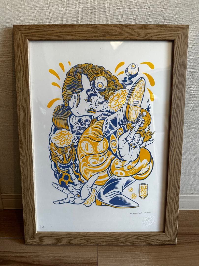 カツマタヒデユキ　シルクスクリーンポスター　エディション　サイン有