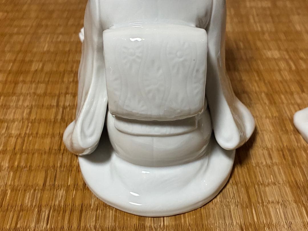白磁 琴引き 和装 着物 乙女 女人像 揃い 三体揃い 時代物 古伊万里 出石焼