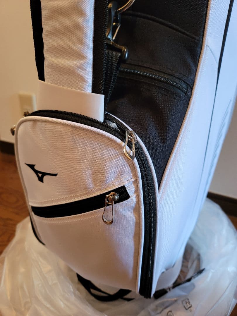 お値下【新品未使用】Mizuno ゴルフキャディバッグ 白黒