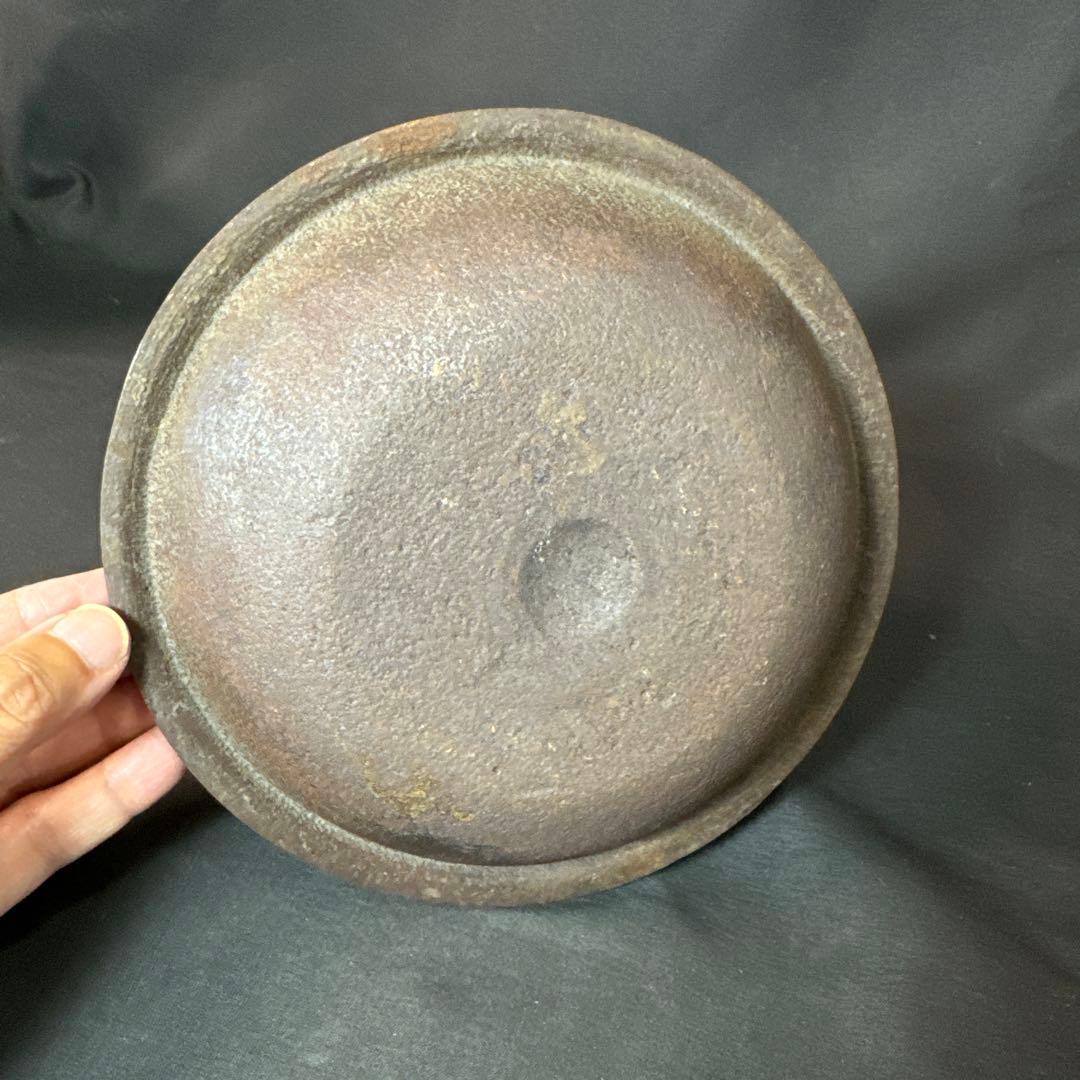 E712 送料無料　茶釜　小釜　松林地紋　富士釜　佐藤清光　茶道具　茶室　共箱