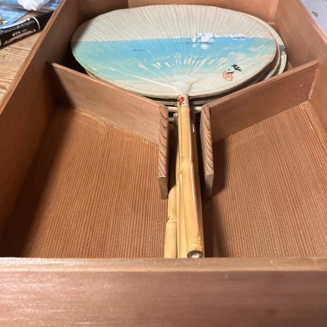 山元春汀　団扇　5本　四季山水画