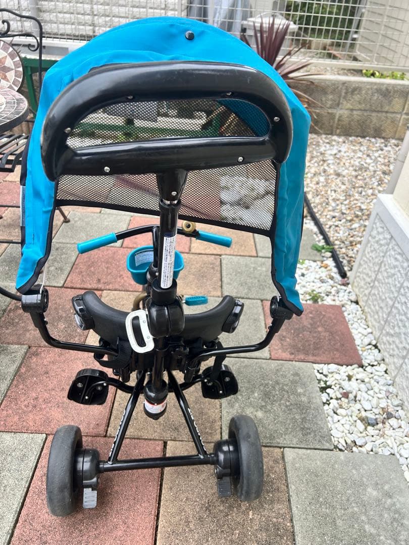 ides 三輪車 青色 前カゴ付き
