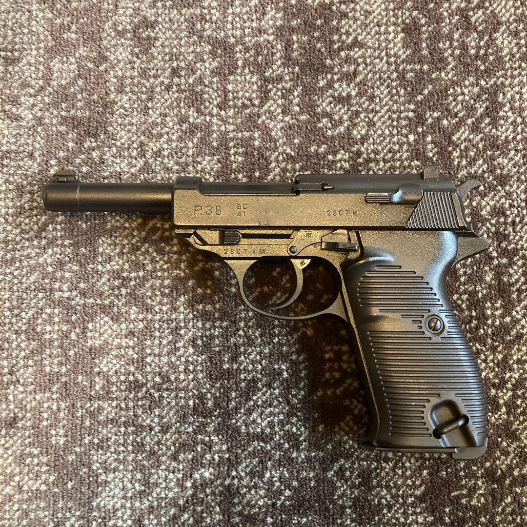 【本革ホルスター付き】MARUZEN ワルサーP38 ガスガン 箱あり