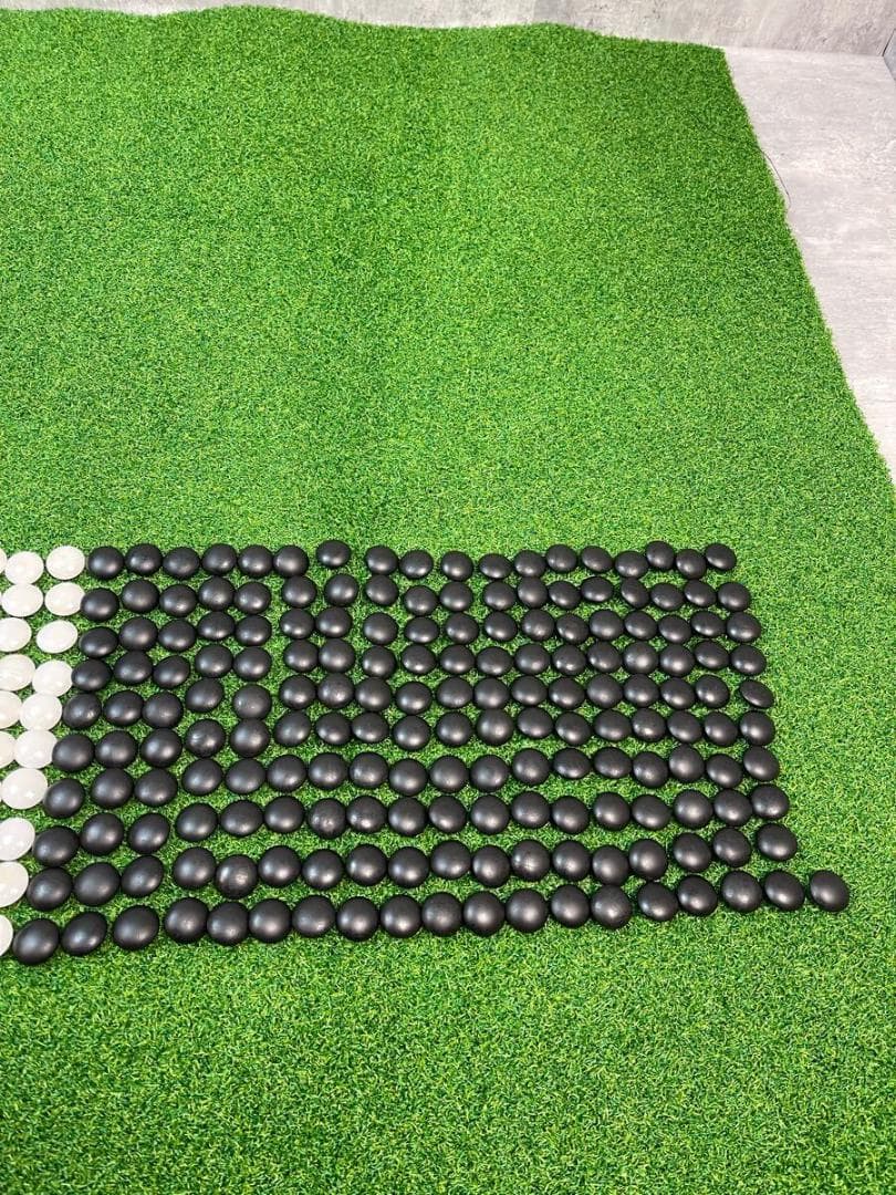 本蛤 雪印　那智黒石 碁石 白石34号9.6mmx21.9mm 碁笥　日向　囲碁