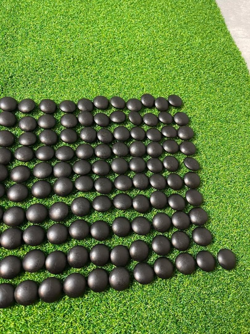 本蛤 雪印　那智黒石 碁石 白石34号9.6mmx21.9mm 碁笥　日向　囲碁