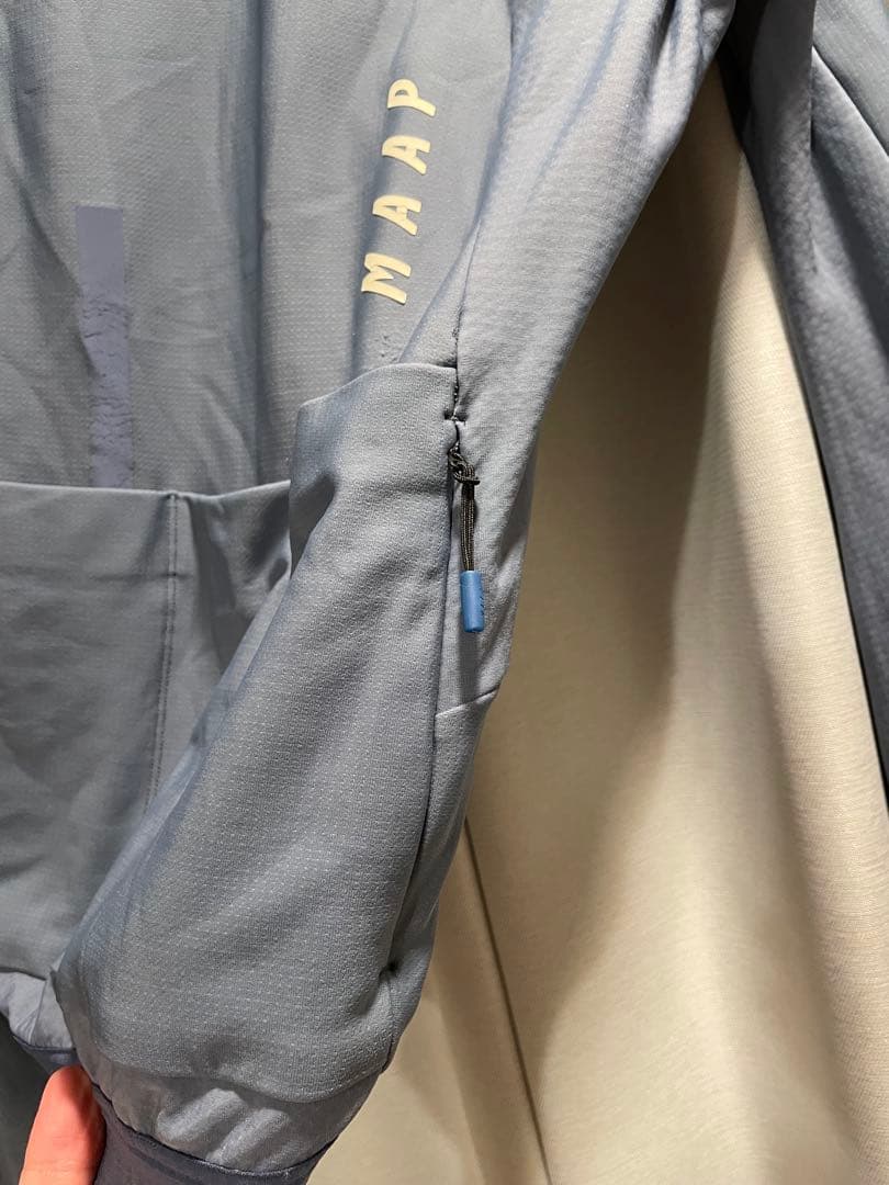  スモーキーブルー 長袖 サイクルジャージ　XS