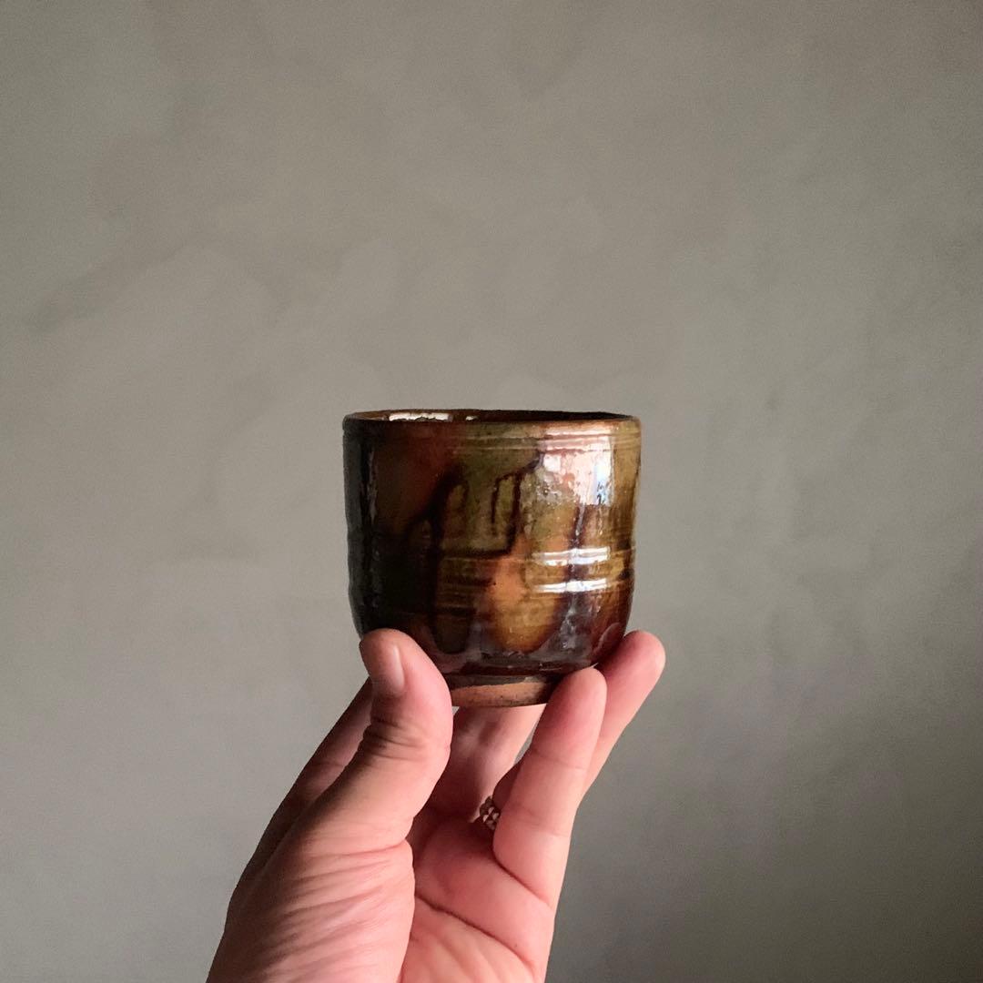 筒茶碗 須佐焼か？ 古美術 アンティーク 古道具 茶道具