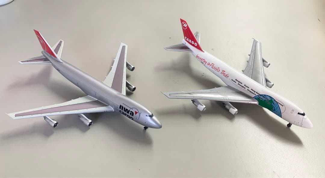 nwa northwest airlines 747-200F 2機セット