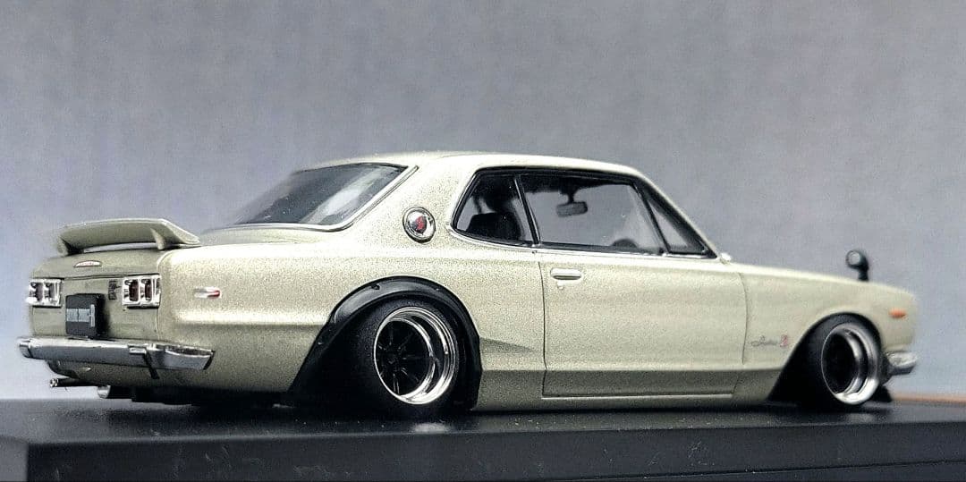 1/43　スカイライン改　ハコスカ2Dr　ワタナベ　ホイール　アルミ製　深リム