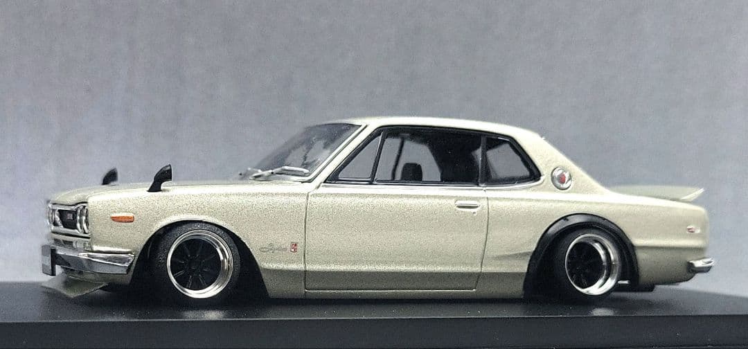 1/43　スカイライン改　ハコスカ2Dr　ワタナベ　ホイール　アルミ製　深リム