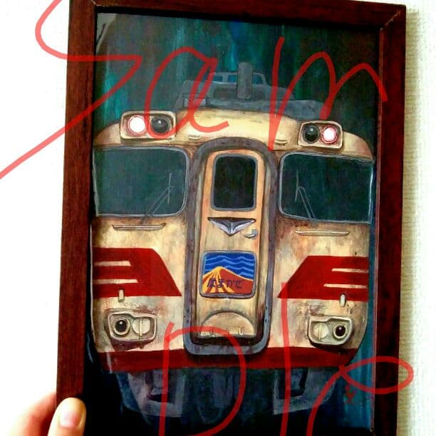 はまかぜ　キハ181　国鉄　原画　油彩油絵風