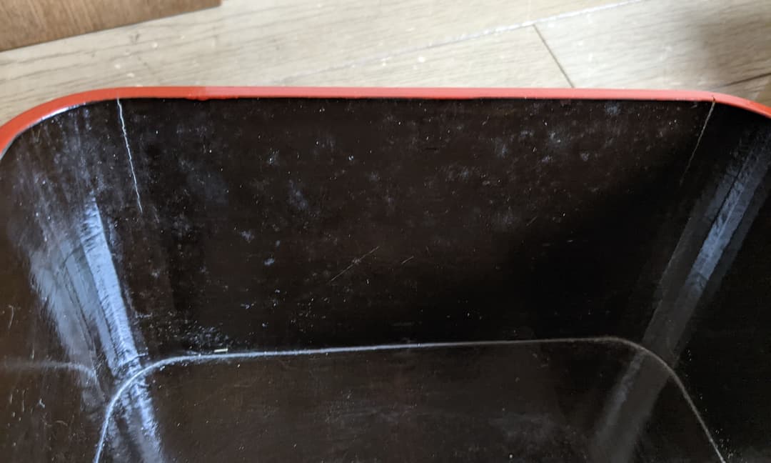 お茶道具、茶道具、炭斗、御櫃形炭斗、飛来一閑、燕庵書付き