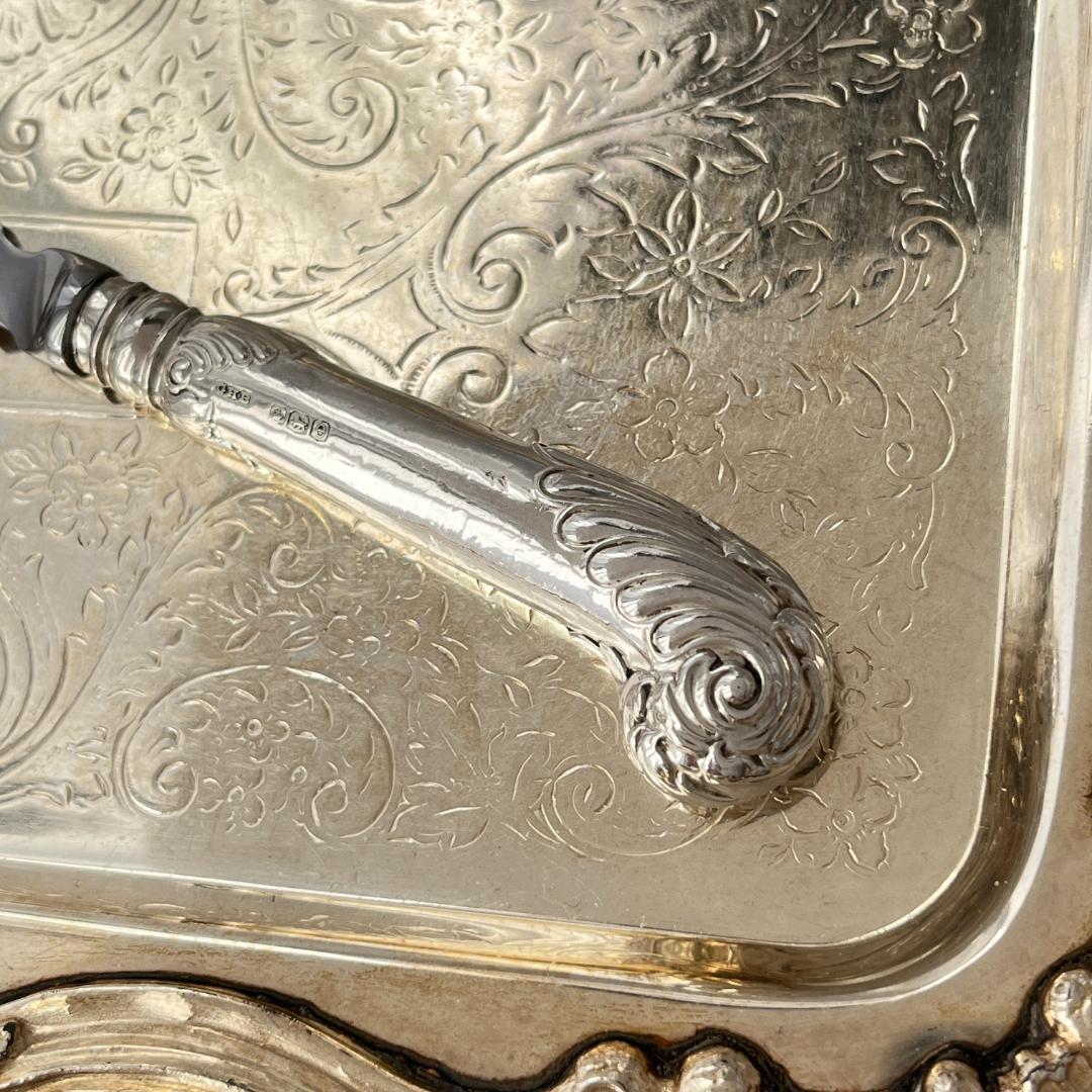 【Alfred Biggin & Son】 【純銀ハンドル】ロココのレターナイフ