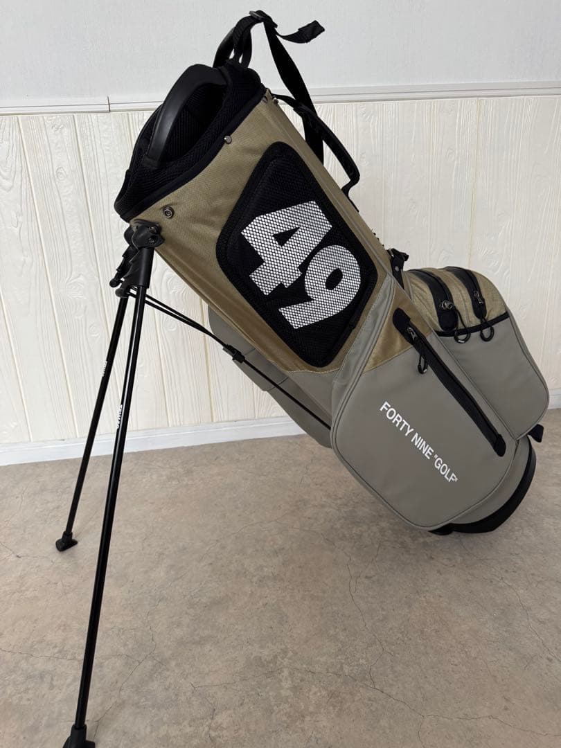 TFW49　キャディーバッグ　ベージュ　ネームタグ付き