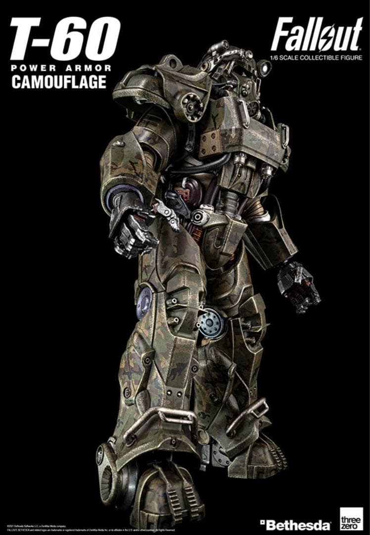 Threezero フォールアウト T-60 迷彩 パワーアーマー フィギュア