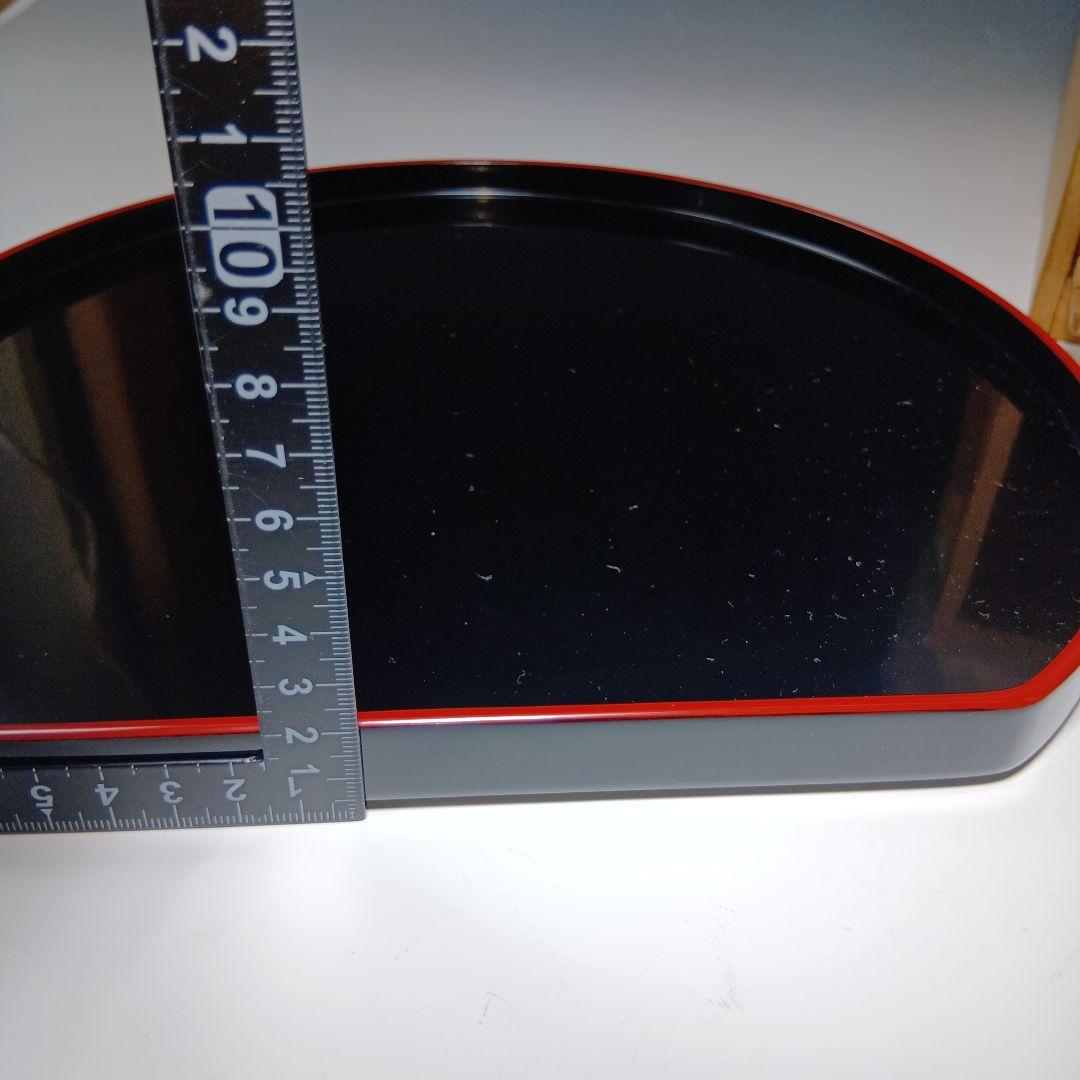 値下げ輪島塗　光栄堂　半月盆5枚　共箱