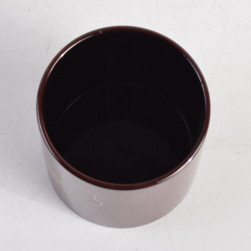 茶道具　吉田利昭（宗利）作　鉄線蒔絵　寸切茶器　棗　共布共箱　V　8842