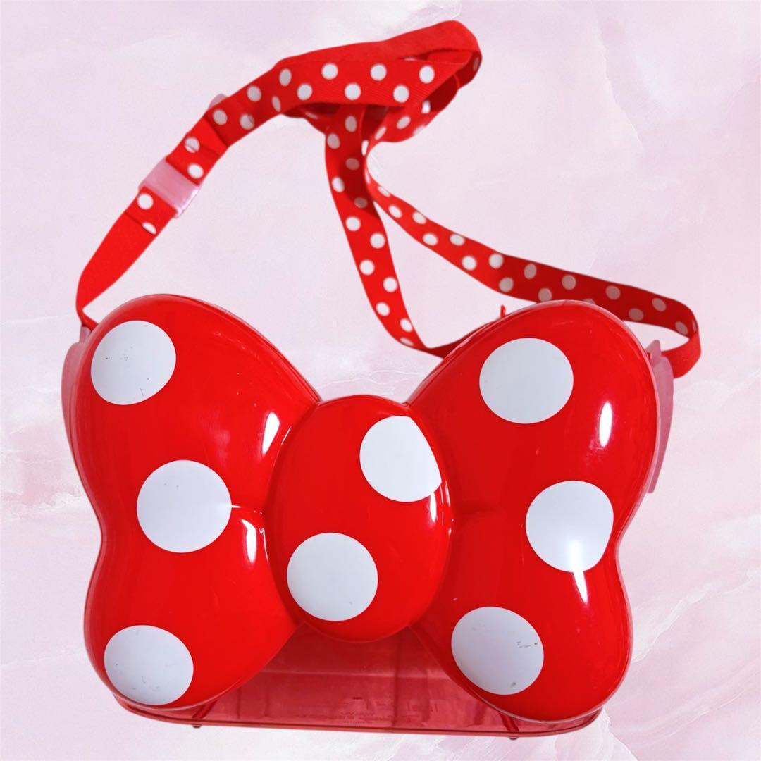 ミニー イヤーマフ ポップコーンバケット 2個セット 赤リボン 水玉 廃盤