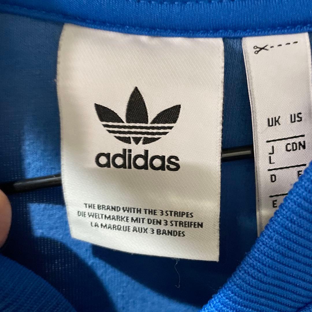 adidas ジャージジャケット 青 S/M