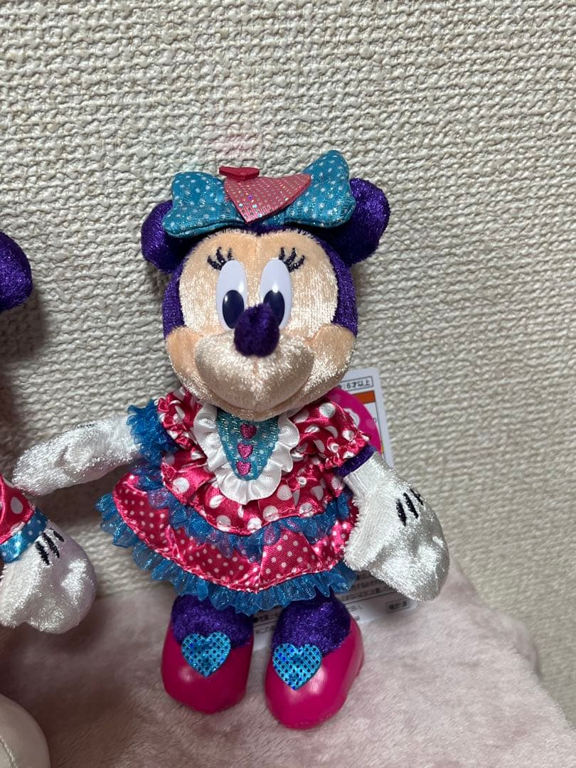 3点セットミニーパルパルーザミニパルぬいぐるみバッジ ミッキー ミニー プルート