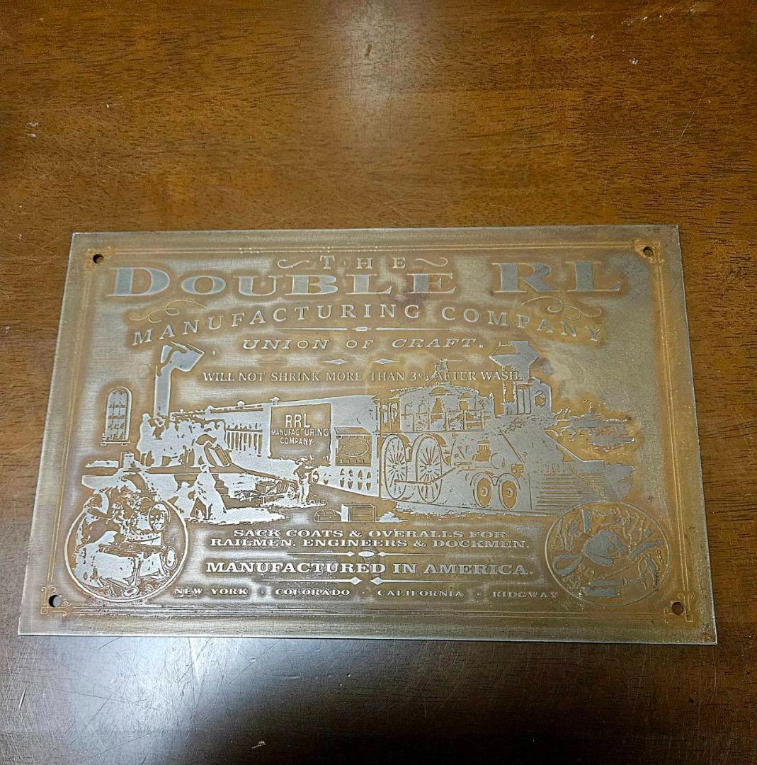 【新品未使用】SHOP用Double RL 銅板看板スタイル蒸気機関車（非売品)