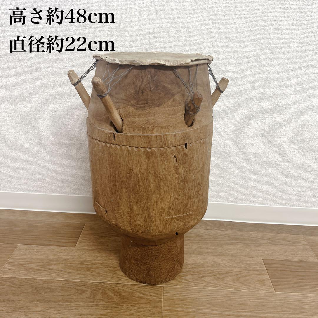 【希少】アフリカンドラム　太鼓　トーゴ　木製　タルンバット