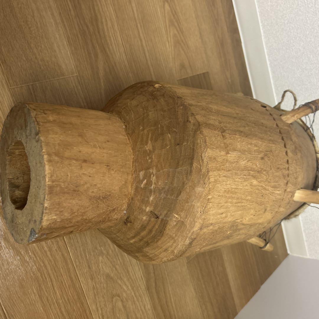 【希少】アフリカンドラム　太鼓　トーゴ　木製　タルンバット