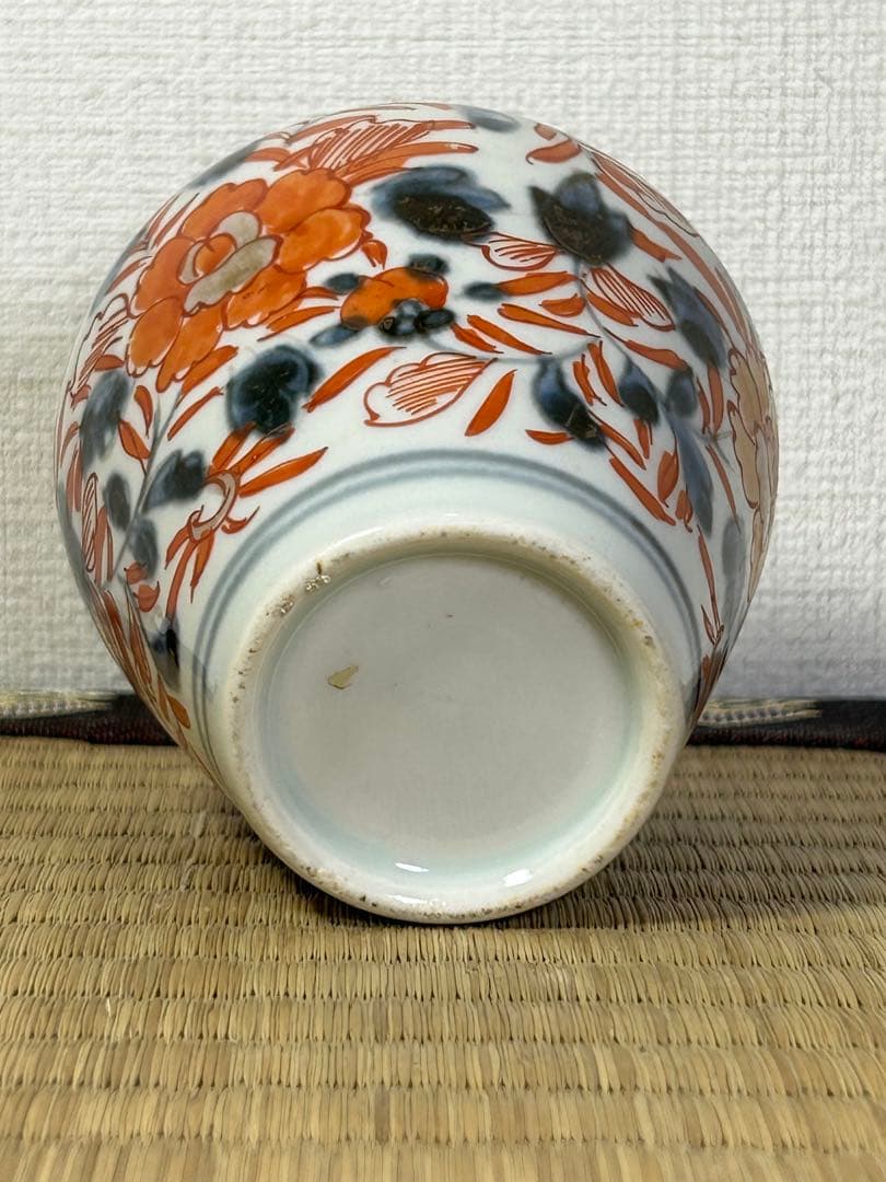 古伊万里　染め錦　沈香壺