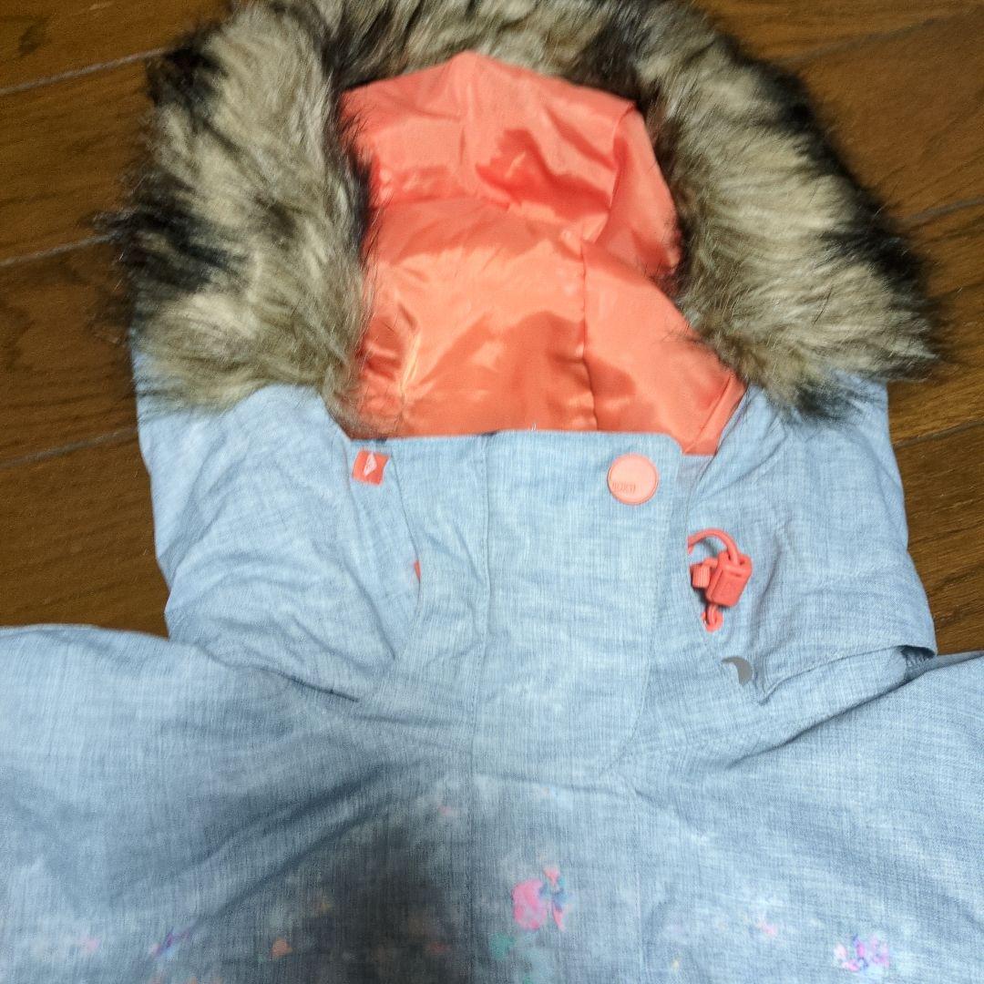 【美品】ROXY　スノボウェア　上下セット　総柄　小花柄　キャメルブラウン　Ｓ