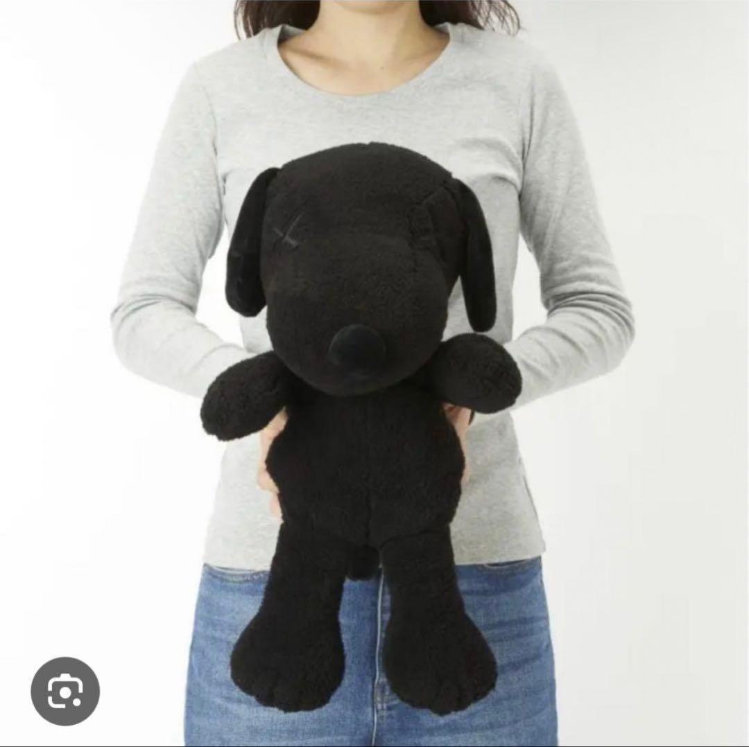 KAWS × UNIQLO コラボ スヌーピー ぬいぐるみ 黒 S M セット