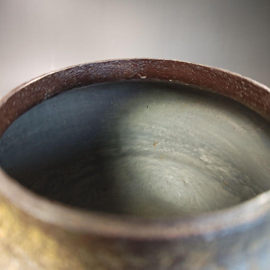 イ761 釜『釜師　橋本辰敏』『阿古陀釜　鉄釜　共箱』釜鐶付　茶道具