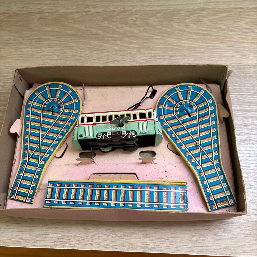 ブリキ　ロータリー電車　蒸気機関車　2点　昭和レトロ　アンティーク 日本製