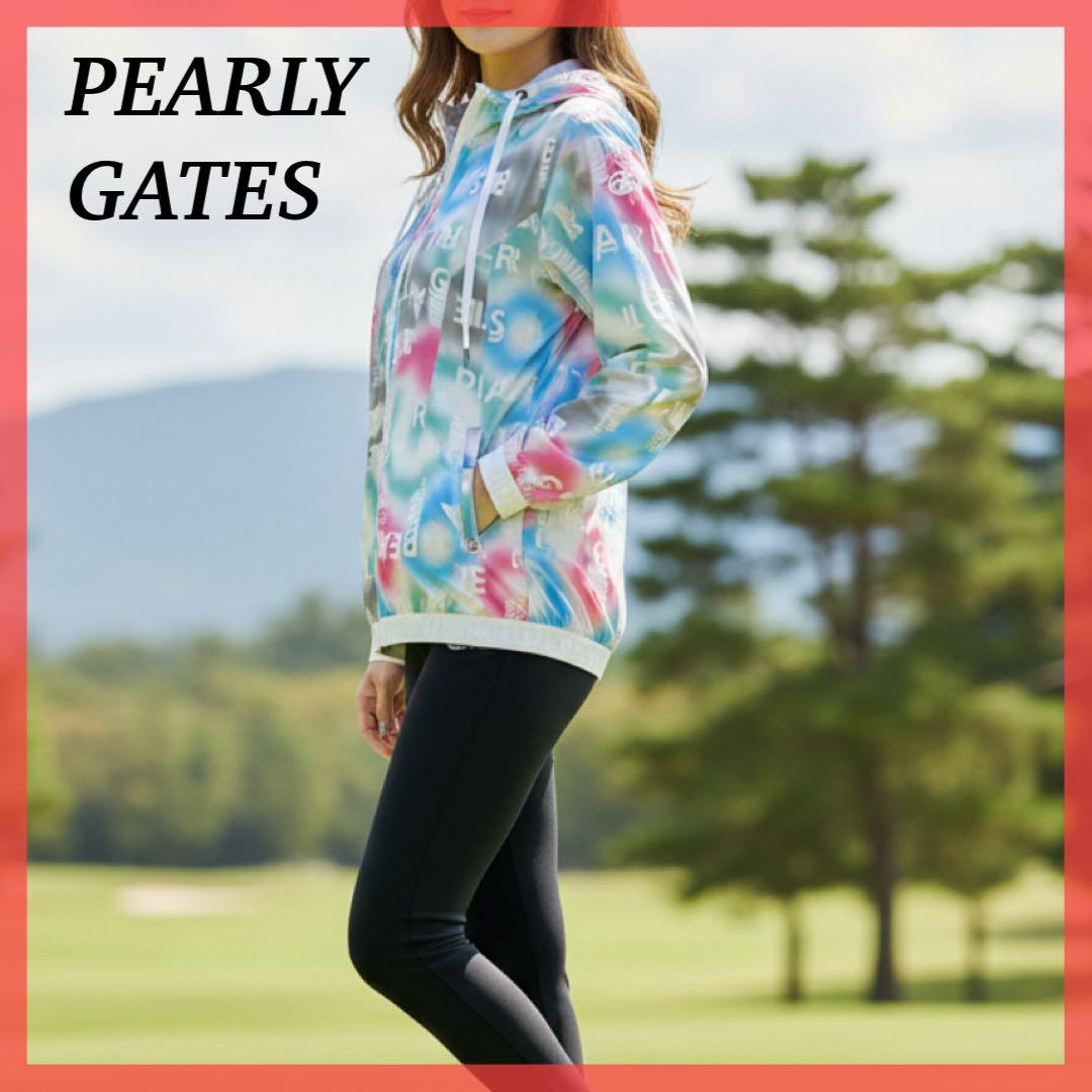 新品タグ付き パーリーゲイツ フード付ジャケット デカロゴ 速乾 ストレッチ